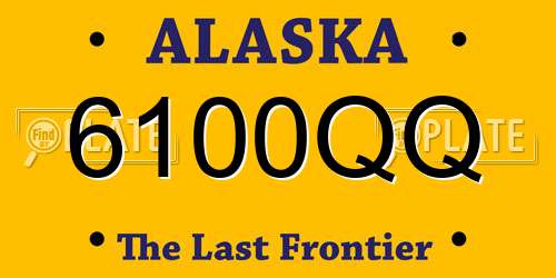 6100QQ Alaska License Plate