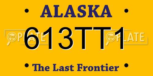613TT1 Alaska License Plate