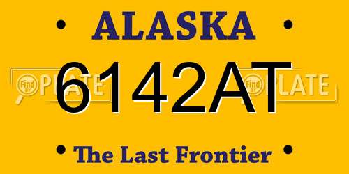 6142AT Alaska License Plate