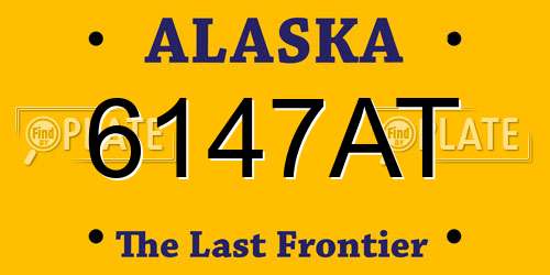 6147AT Alaska License Plate