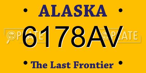 6178AV Alaska License Plate