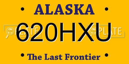 620HXU Alaska License Plate