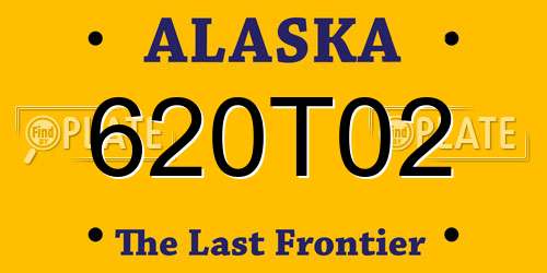 620T02 Alaska License Plate