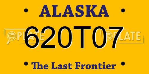 620T07 Alaska License Plate