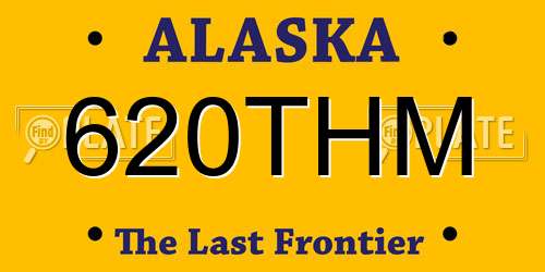 620THM Alaska License Plate