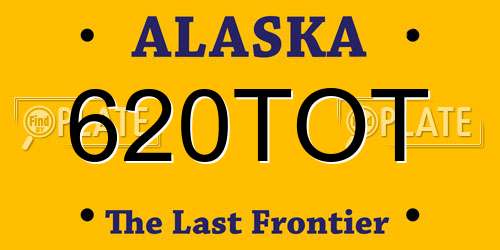 620TOT Alaska License Plate
