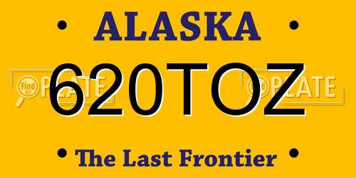 620TOZ Alaska License Plate