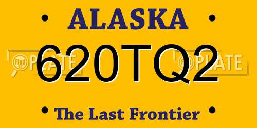 620TQ2 Alaska License Plate