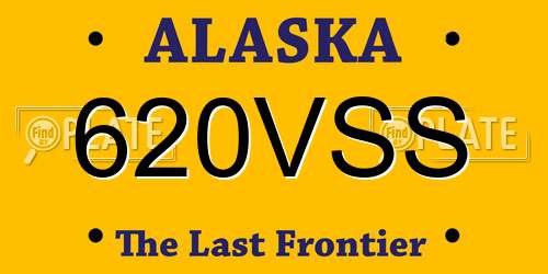 620VSS Alaska License Plate