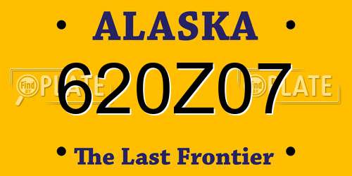 620Z07 Alaska License Plate