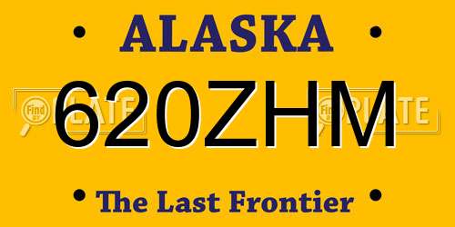 620ZHM Alaska License Plate
