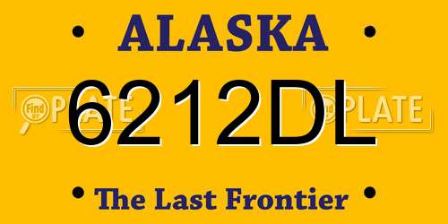 6212DL Alaska License Plate