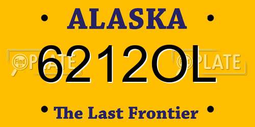 6212OL Alaska License Plate