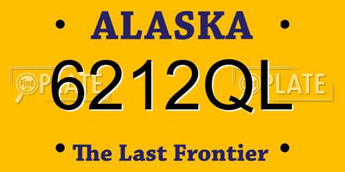 6212QL Alaska License Plate