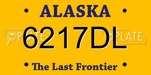 6217DL Alaska License Plate