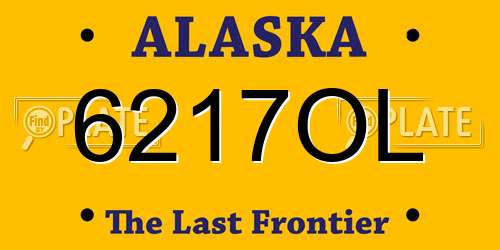 6217OL Alaska License Plate