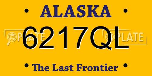 6217QL Alaska License Plate