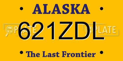 621ZDL Alaska License Plate