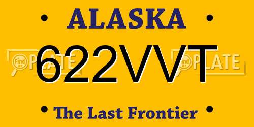 622VVT Alaska License Plate