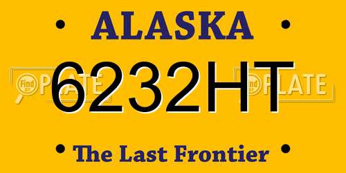 6232HT Alaska License Plate