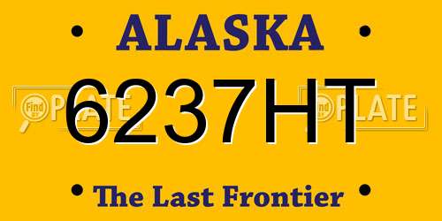 6237HT Alaska License Plate