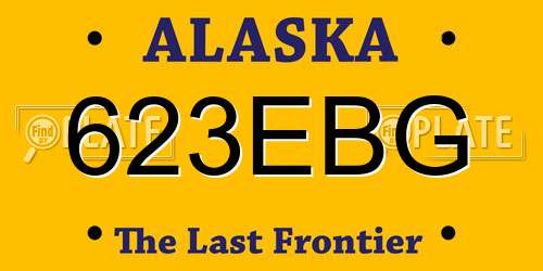623EBG Alaska License Plate