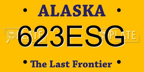 623ESG Alaska License Plate