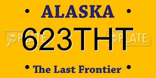 623THT Alaska License Plate