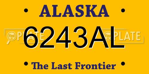 6243AL Alaska License Plate