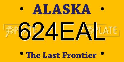 624EAL Alaska License Plate