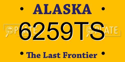 6259TS Alaska License Plate