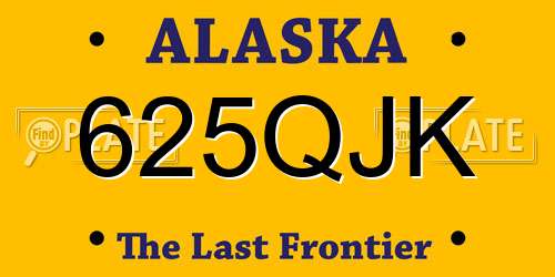 625QJK Alaska License Plate