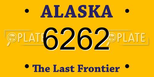 6262 Alaska License Plate