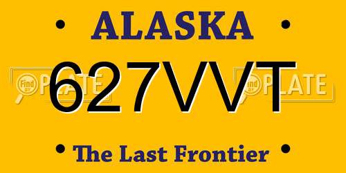 627VVT Alaska License Plate