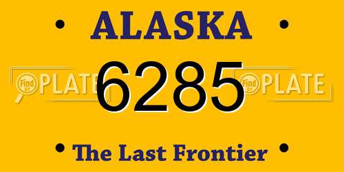 6285 Alaska License Plate