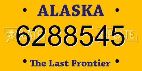 6288545 Alaska License Plate