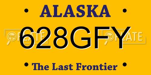 628GFY Alaska License Plate