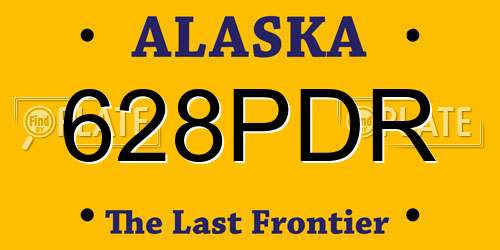 628PDR Alaska License Plate