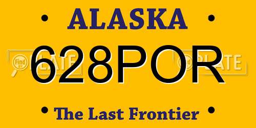628POR Alaska License Plate