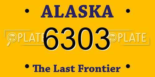 6303 Alaska License Plate