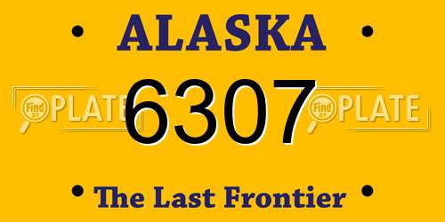6307 Alaska License Plate