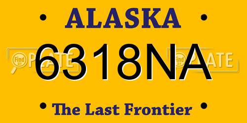 6318NA Alaska License Plate