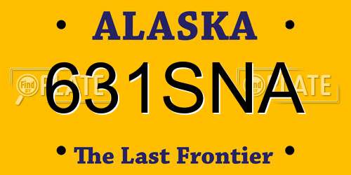 631SNA Alaska License Plate