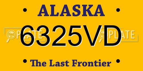 6325VD Alaska License Plate