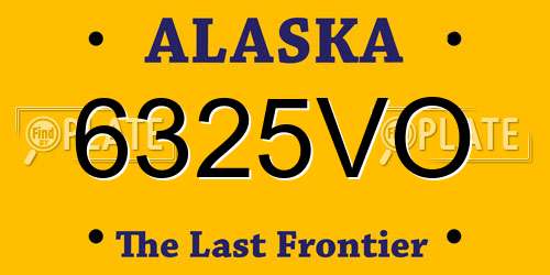 6325VO Alaska License Plate