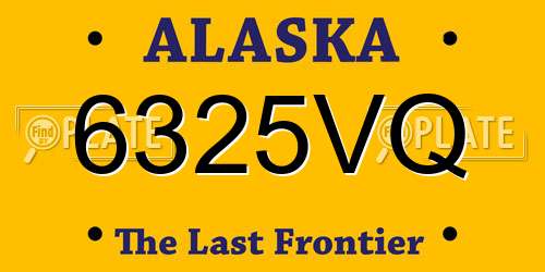 6325VQ Alaska License Plate