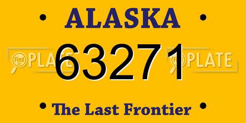 63271 Alaska License Plate