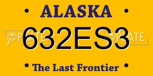 632ES3 Alaska License Plate