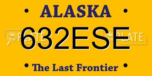 632ESE Alaska License Plate