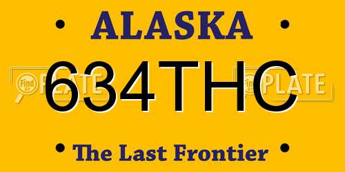 634THC Alaska License Plate